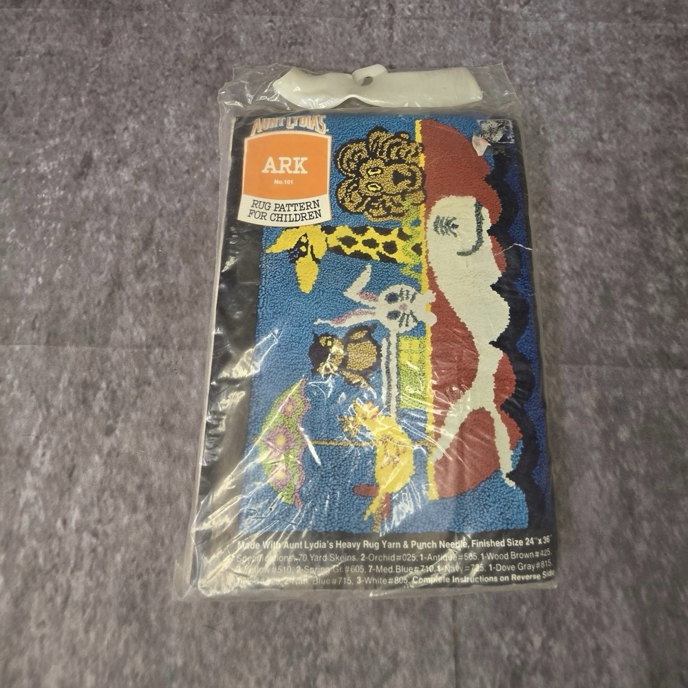 Vintage Aunt Lydia's Ark 101 Punch Needle Heavy Rug Pattern Children 24" x 36"